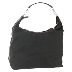 Authentic GUCCI Shoulder Bag Nylon Khaki Silver 001 1955